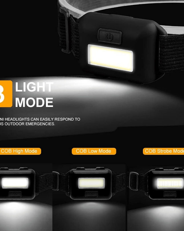 1pc Super Brightest Powerful 5 LED Headlamp Rechargeable Headlamps Headlights Head Torch Outdoor Camping Running Lighting