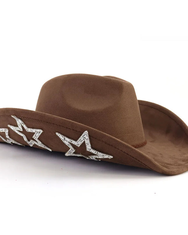 Suede Western Cowboy Hat Men and Women Retro Gentleman Cowboy Hat New Accessories Straw Hat Hombre Suede Big Brim Hat