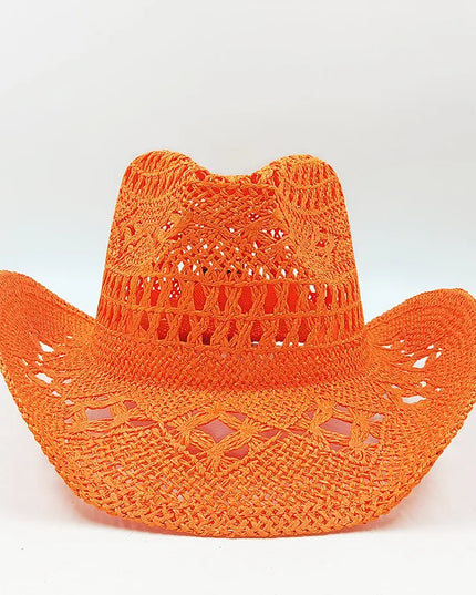Hand-painted Western Cowboy hat Bronze green hat for men women Large Brim stiff straw hat summer sombrero vaquero hombreковбойс