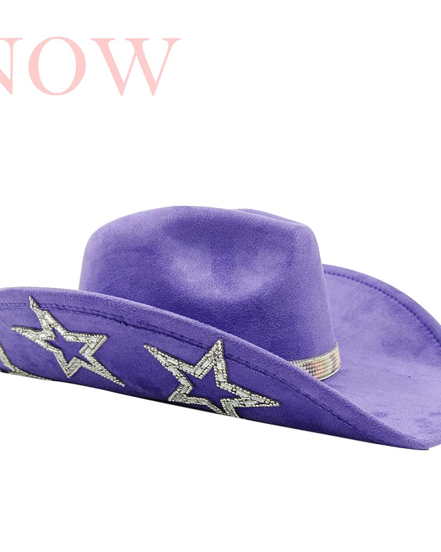 Suede Western Cowboy Hat Men and Women Retro Gentleman Cowboy Hat New Accessories Straw Hat Hombre Suede Big Brim Hat
