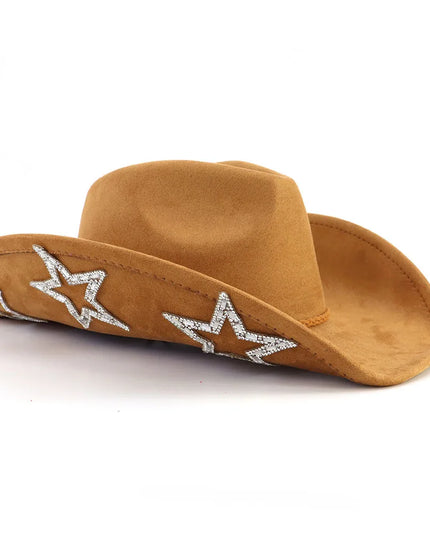 Suede Western Cowboy Hat Men and Women Retro Gentleman Cowboy Hat New Accessories Straw Hat Hombre Suede Big Brim Hat