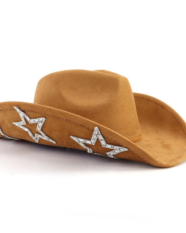 Suede Western Cowboy Hat Men and Women Retro Gentleman Cowboy Hat New Accessories Straw Hat Hombre Suede Big Brim Hat