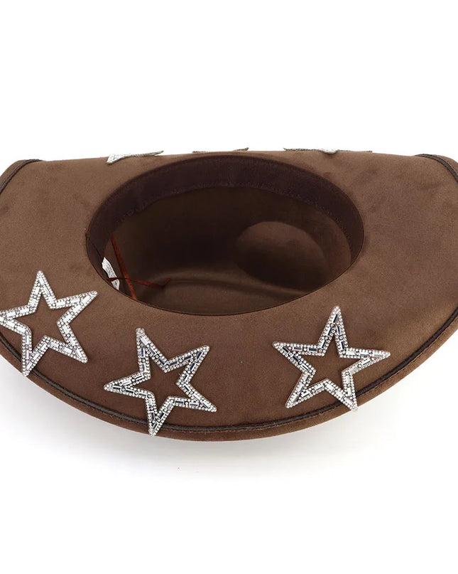 Suede Western Cowboy Hat Men and Women Retro Gentleman Cowboy Hat New Accessories Straw Hat Hombre Suede Big Brim Hat