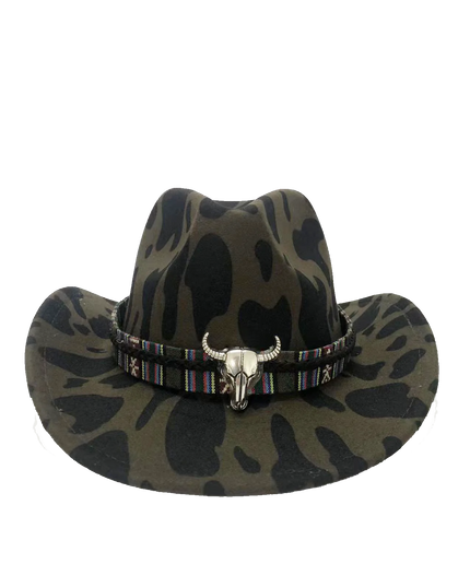 2021 cowboy hat jazz cow pattern curved edge monochrome knight felt hat for men and women with big eaves шапка мужская