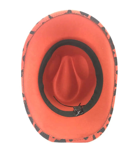 2021 cowboy hat jazz cow pattern curved edge monochrome knight felt hat for men and women with big eaves шапка мужская