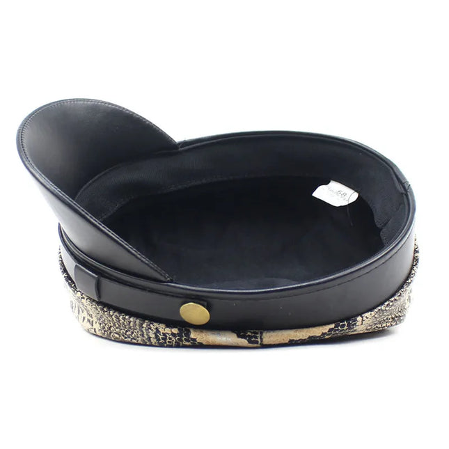 2021 Leather Snakeskin Beret Casual Octagonal Cap Autumn and Winter Painter Hat for Girl and Women 35