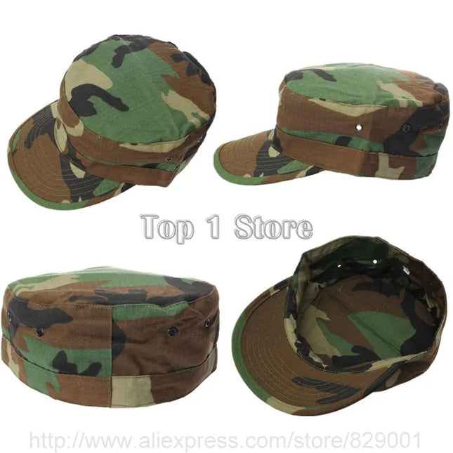 Unisex Fashional Airsoft Tactical Cap Army Men's Hat Marine Cadet Patrol Military Hat Hiking Woodland Camo Baseball Cap