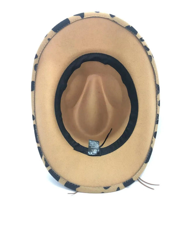 2021 cowboy hat jazz cow pattern curved edge monochrome knight felt hat for men and women with big eaves шапка мужская