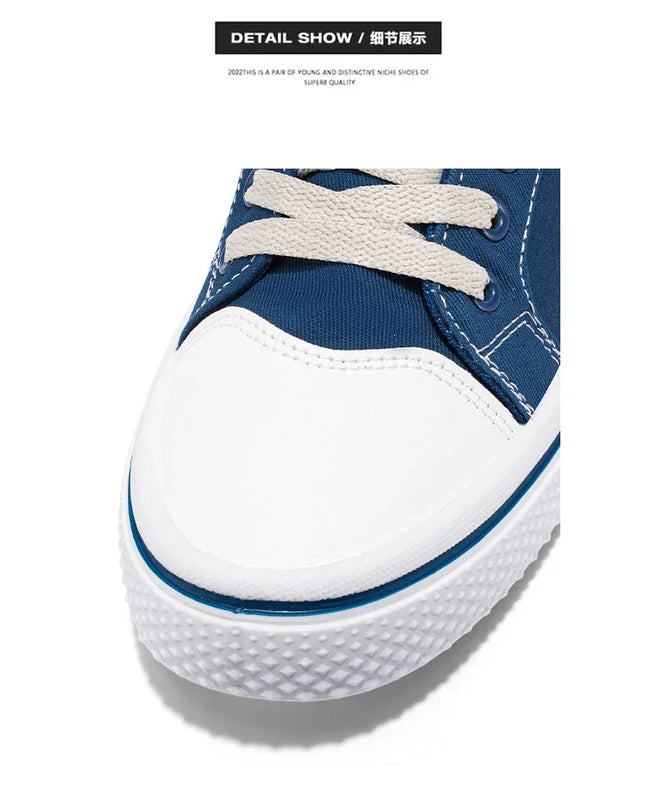 2025 Men's Canvas Shoes Outdoor Fashion Skateboard Shoes for Men Comfor Non-Slip Casual Sneakers Breathable Men Walking Shoes