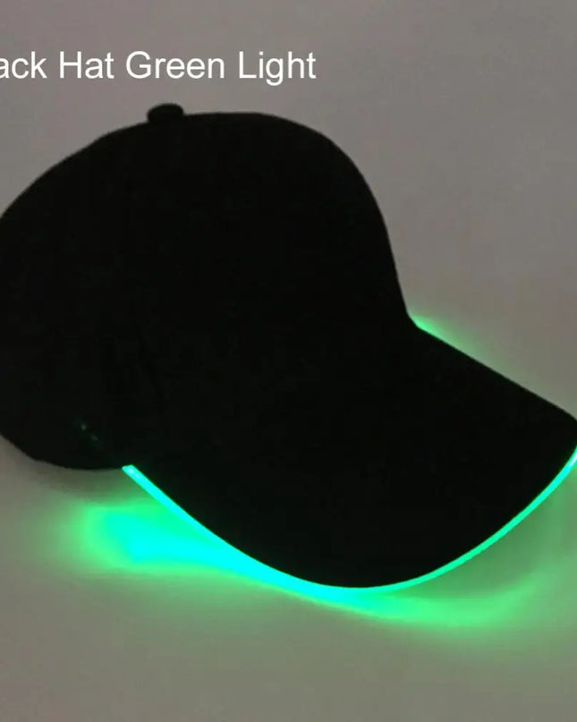 Peaked Cap Cap Fashion Hat Unisex Solid Color LED Luminous Baseball Christmas Party Peaked Cap