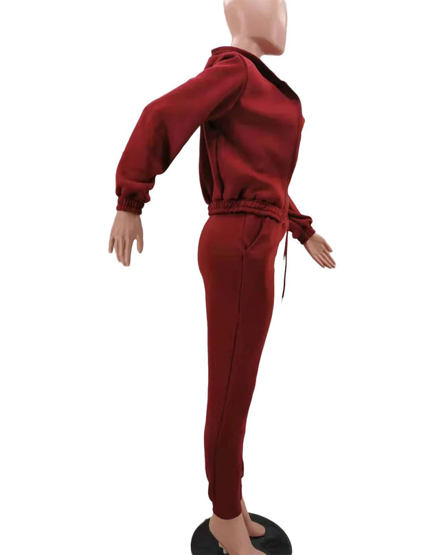 3pcs Women's Clothing Set Fleece-lined Hooded Sweater &Sleeveless Tank Top & Sports Sweatpants Pants