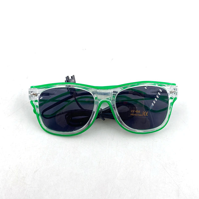 1PC Light Up LED Glasses Glow Sunglasses EL Wire Neon Glasses Glow in The Dark Party Supplies Neon Party Favors for Kids Adults