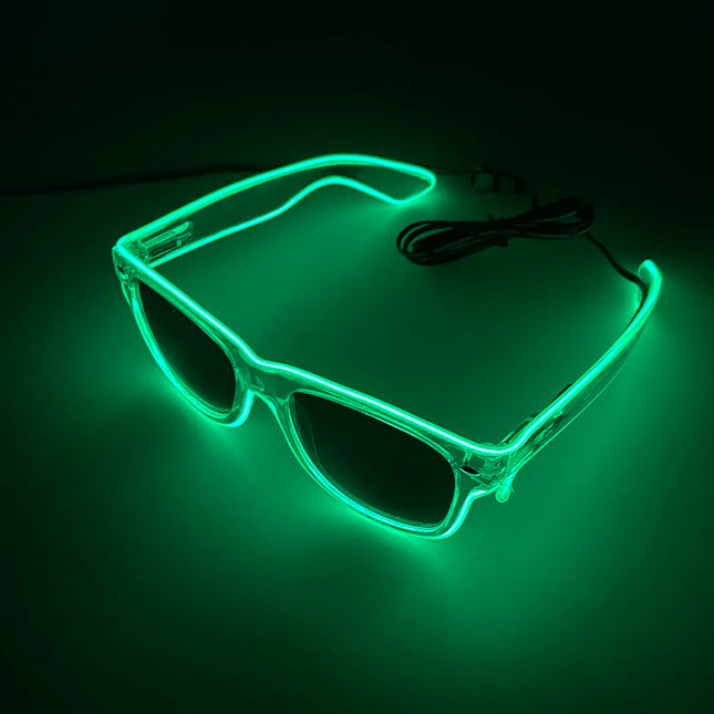 1PC Light Up LED Glasses Glow Sunglasses EL Wire Neon Glasses Glow in The Dark Party Supplies Neon Party Favors for Kids Adults