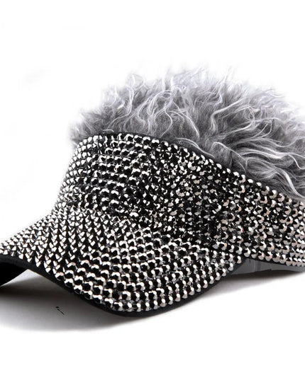 [YARBUU] New Fashion Four Seasons Baseball Cap For Men Wig Hat Rhinestone Gorras Hombre Sun Protection Casquette Hats Adjustable