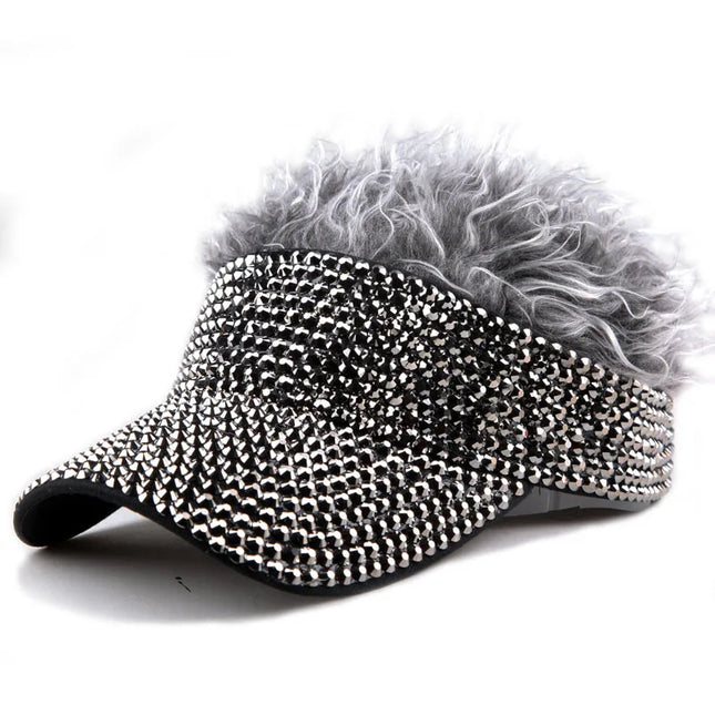 [YARBUU] New Fashion Four Seasons Baseball Cap For Men Wig Hat Rhinestone Gorras Hombre Sun Protection Casquette Hats Adjustable