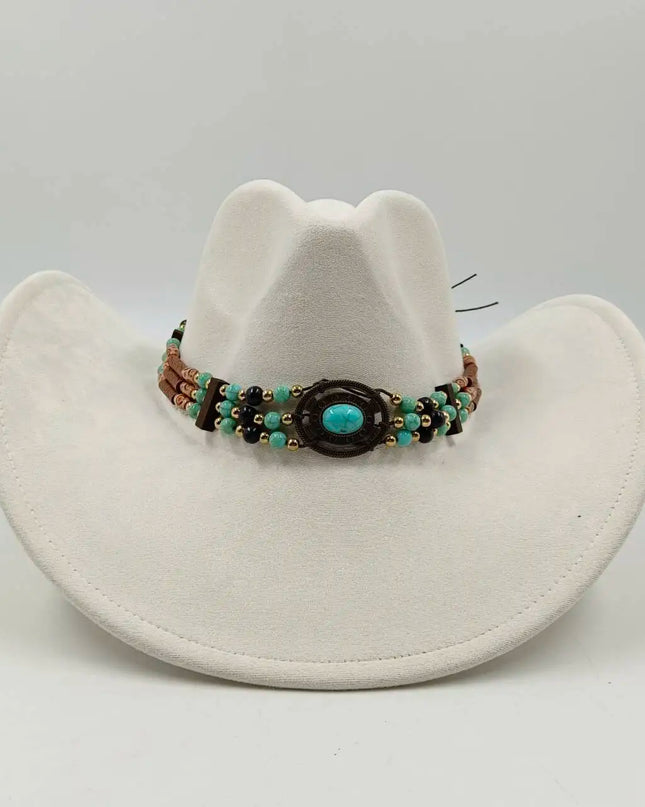 Suede Western Cowboy Hat Men and Women Retro Gentleman Cowboy Hat New Accessories Straw Hat Hombre Suede Big Brim Hat