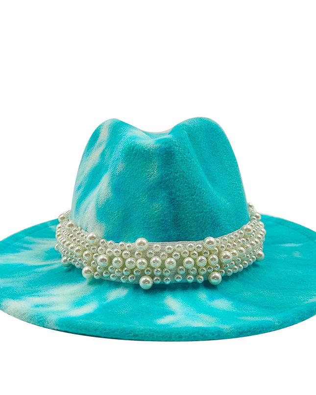bulk price fedora hat for women Tie dyed hat   3d painted felt hat party hat model photo wide brim panama cap unisex cap