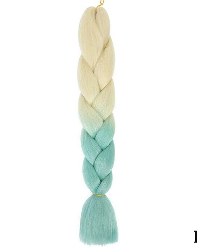24" Synthetic Yaki Braids Hair kanekalon Ombre Braiding Hair Jumbo Braid Hair Extension For Women Hundreds of colors DIY Hair