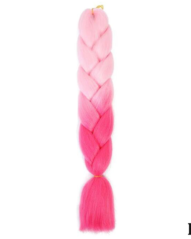 24" Synthetic Yaki Braids Hair kanekalon Ombre Braiding Hair Jumbo Braid Hair Extension For Women Hundreds of colors DIY Hair