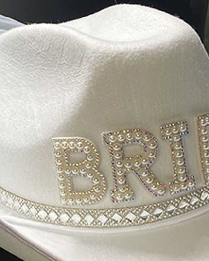 Bride Cowgirl Hat with Veil Novelty Cowboy Hat Summer Beach Hat Cowgirl Hat with Long Veil Western Fancy Dress Accessory