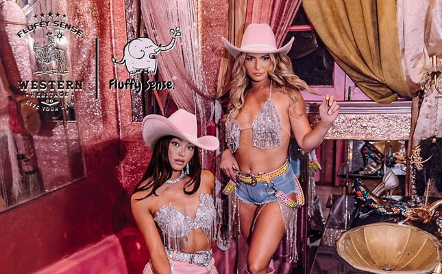Fashion Rhinestone Girls Cowboy Hat for Women and Men with Shapeable Wide Brim - Felt Cattleman Western Cowgirls Hats Party Hat