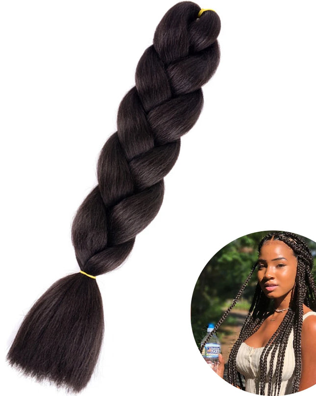 24" Synthetic Yaki Braids Hair kanekalon Ombre Braiding Hair Jumbo Braid Hair Extension For Women Hundreds of colors DIY Hair