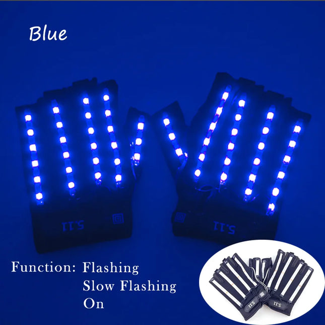 1Set Luminous Glasses Remote Control LED Glasses With Gloves Men Women Party Performence Props Glowing Glasses Festival Supplies