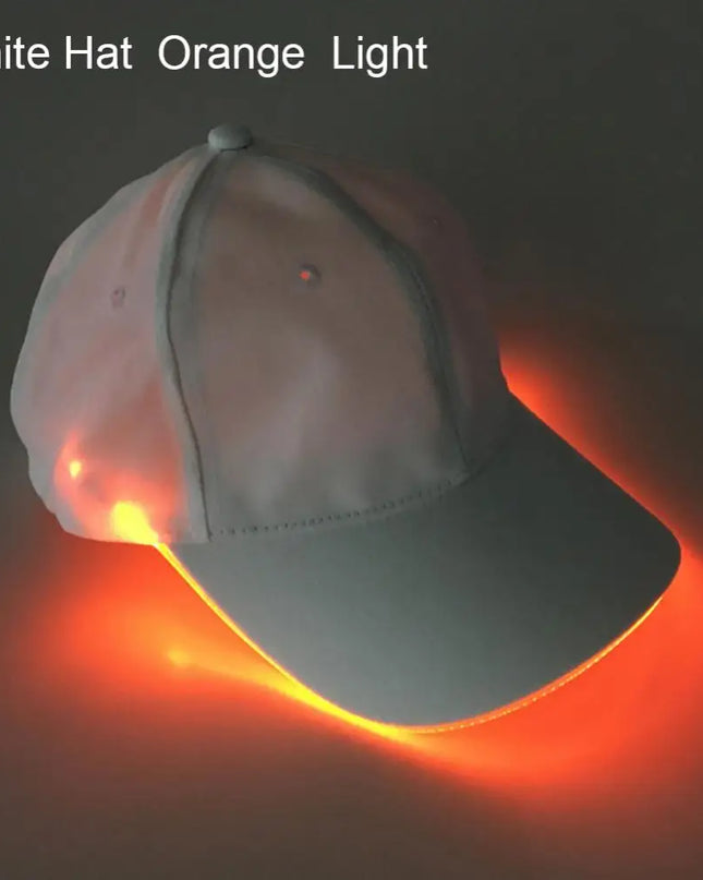 Peaked Cap Cap Fashion Hat Unisex Solid Color LED Luminous Baseball Christmas Party Peaked Cap