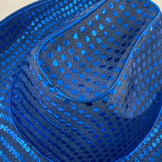 LED Western Cowboy Hat Cowgirl Hat Retro EL Wire Light Brim Jazz Top Hat Bride Cowboy Hat Cosplay Cowboy Costume For Women Men