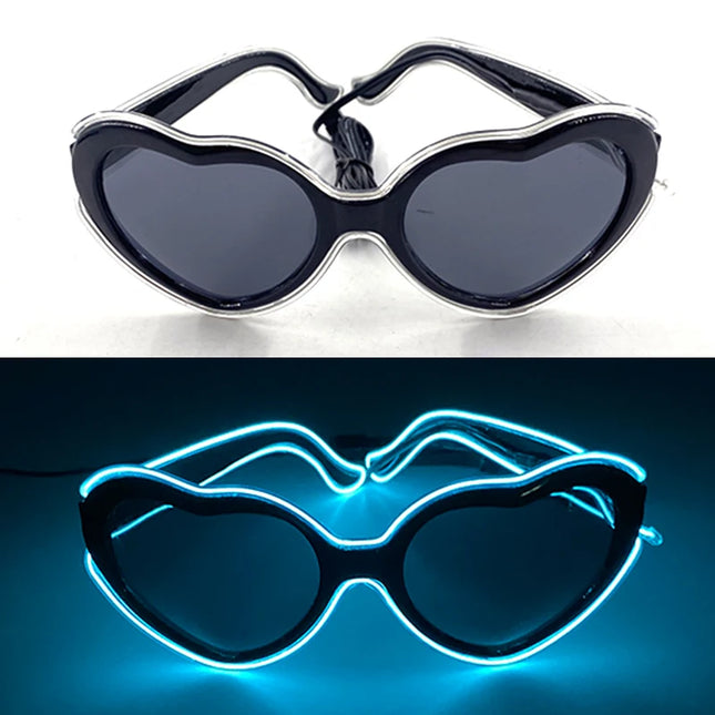 1PC Light Up LED Glasses Glow Sunglasses EL Wire Neon Glasses Glow in The Dark Party Supplies Neon Party Favors for Kids Adults
