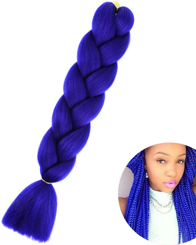 24" Synthetic Yaki Braids Hair kanekalon Ombre Braiding Hair Jumbo Braid Hair Extension For Women Hundreds of colors DIY Hair