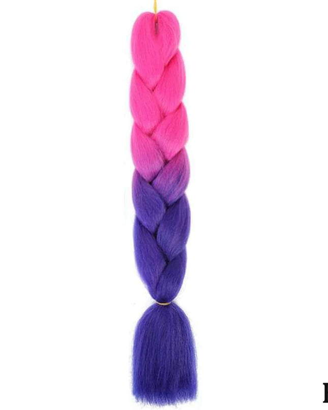 24" Synthetic Yaki Braids Hair kanekalon Ombre Braiding Hair Jumbo Braid Hair Extension For Women Hundreds of colors DIY Hair
