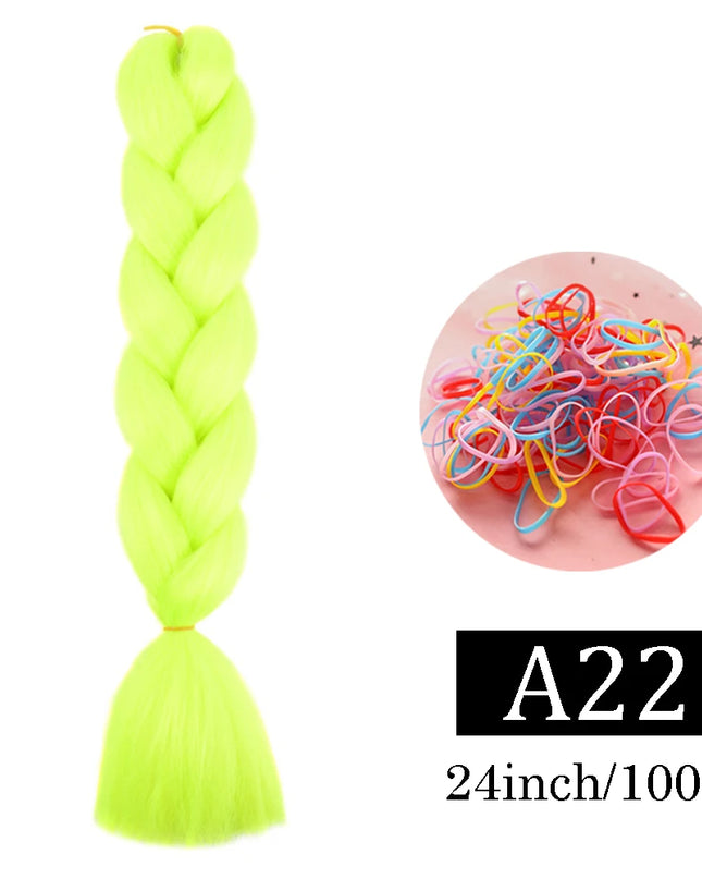 24 Inch Jumbo Braids Extensions Synthetic Braiding Hair Afro Ombre Color kanekalon Hair for Children Braid
