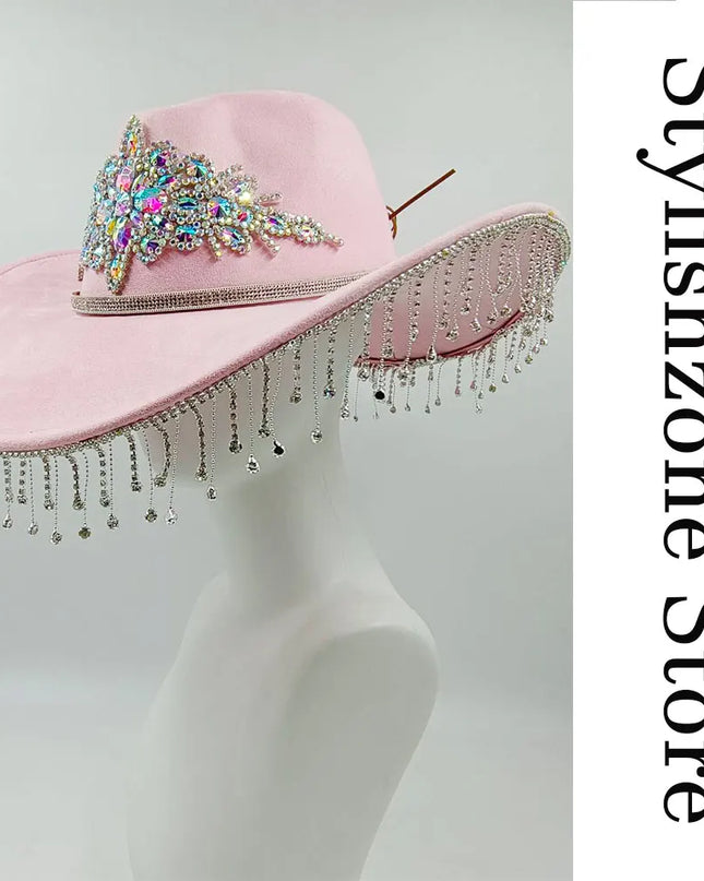Suede Western Cowboy Hat Men and Women Retro Gentleman Cowboy Hat New Accessories Straw Hat Hombre Suede Big Brim Hat