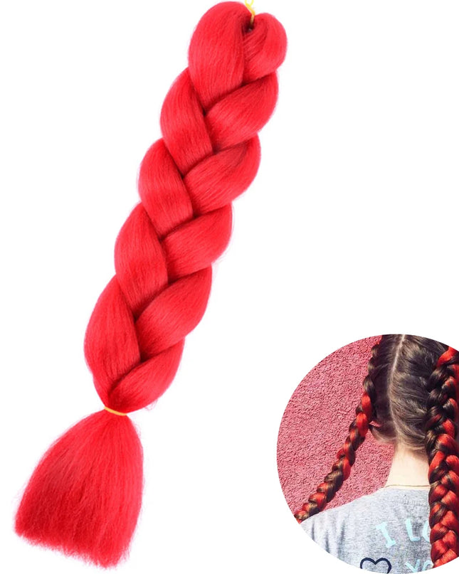 24" Synthetic Yaki Braids Hair kanekalon Ombre Braiding Hair Jumbo Braid Hair Extension For Women Hundreds of colors DIY Hair