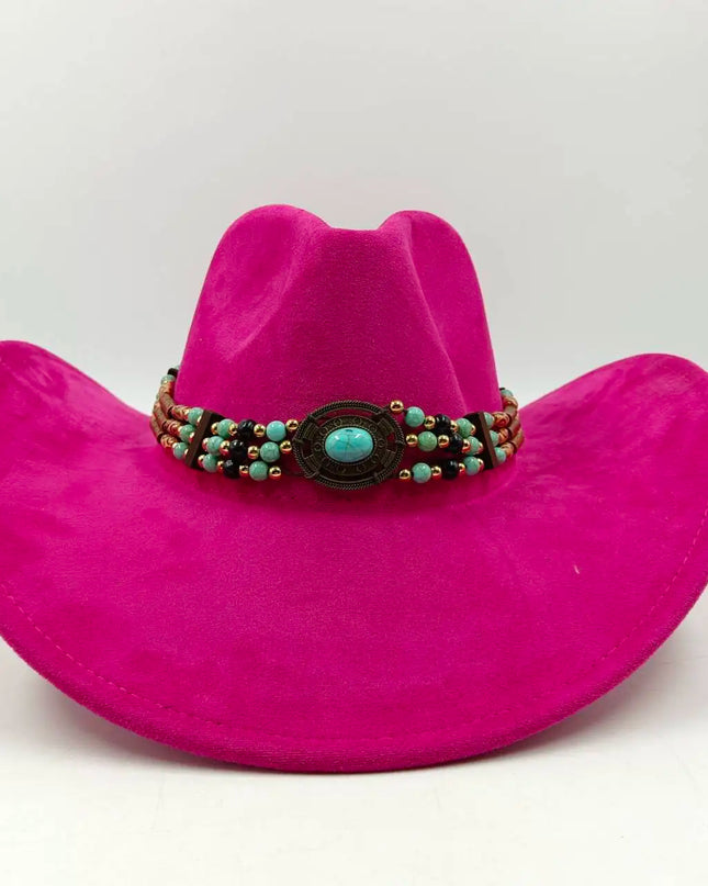 Suede Western Cowboy Hat Men and Women Retro Gentleman Cowboy Hat New Accessories Straw Hat Hombre Suede Big Brim Hat