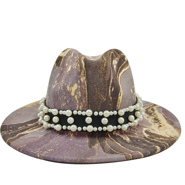 bulk price fedora hat for women Tie dyed hat   3d painted felt hat party hat model photo wide brim panama cap unisex cap