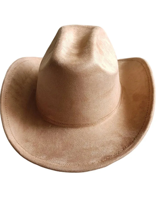 Classic Suede Leather 7.5CM Western Cowboy Women's Fedora Hat Men's Church Jazz Hat Fashion Travel Party Hat Denim Hat 2024
