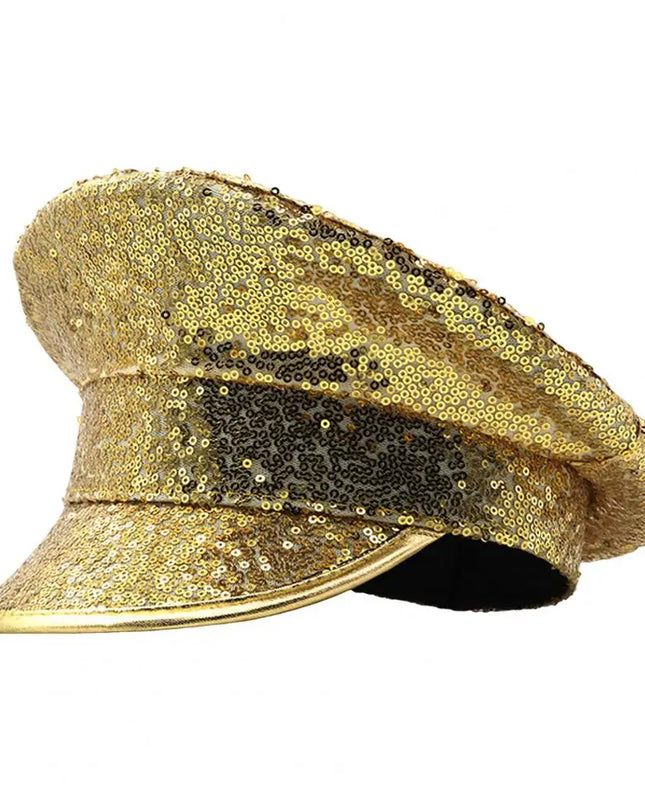 Performance Sequin Hat Unisex Party Cosplay Sergeant Cap Festival Photo Prop Women Men Captain Birthday Sailor Hat