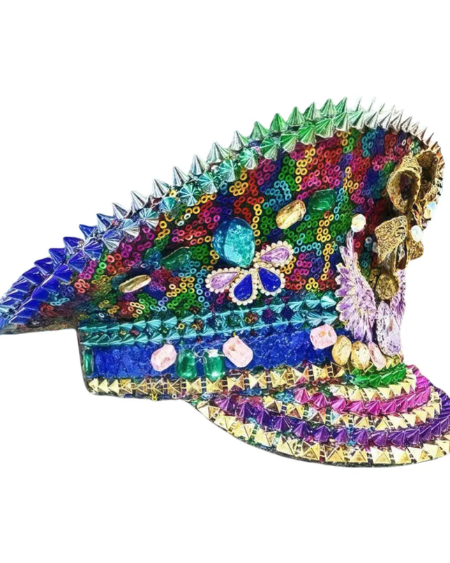 2025 Spring Captains Hat for Men Unisex Handmade Steampunk Burning Man Mardi Gras Hat Masquerade 80% off HongLuan Free Shipping