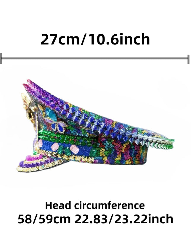 2025 Spring Captains Hat for Men Unisex Handmade Steampunk Burning Man Mardi Gras Hat Masquerade 80% off HongLuan Free Shipping