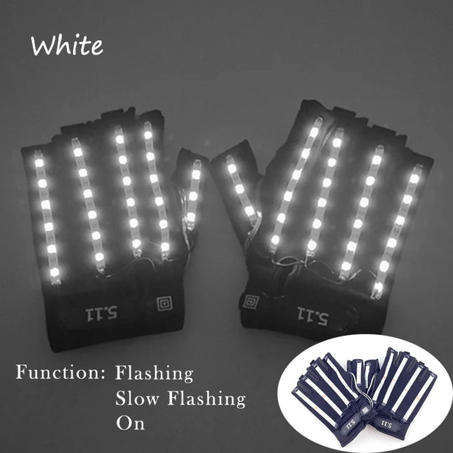 1Set Luminous Glasses Remote Control LED Glasses With Gloves Men Women Party Performence Props Glowing Glasses Festival Supplies