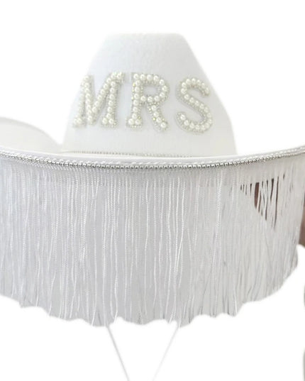 Rhinestones Tassels Hat for Women Teens Girl Breathable Wide Brim BeachSun Hat Music Festival Hat Bachelorette Party Cap