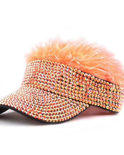 [YARBUU] New Fashion Four Seasons Baseball Cap For Men Wig Hat Rhinestone Gorras Hombre Sun Protection Casquette Hats Adjustable