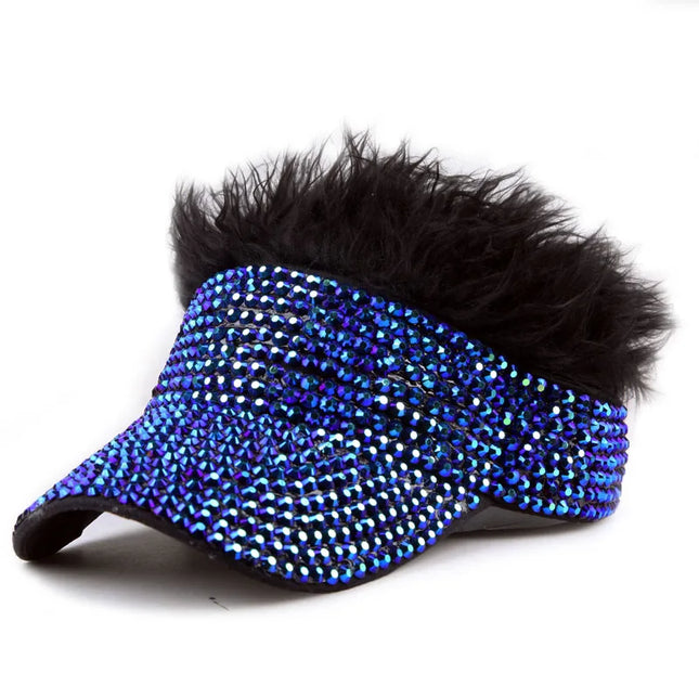 [YARBUU] New Fashion Four Seasons Baseball Cap For Men Wig Hat Rhinestone Gorras Hombre Sun Protection Casquette Hats Adjustable