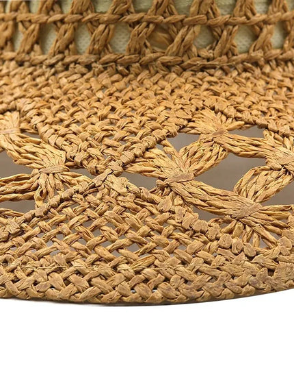 New Western Cowboy Hats for Women Men Classic Vintage Hollow Out Unisex Curled Wide Brim Sun Hat Fishing Hat Climbing Straw Cap