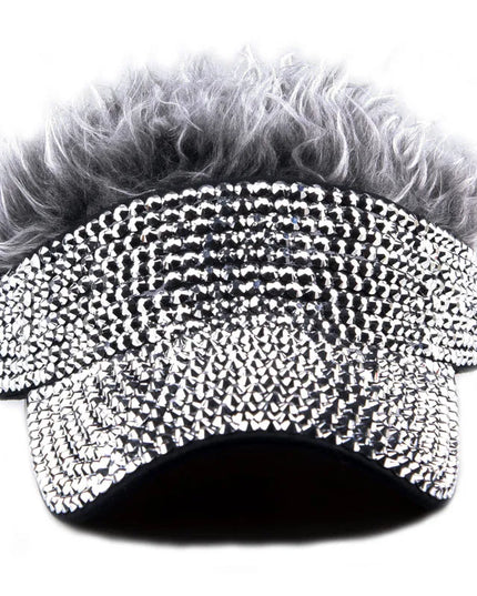[YARBUU] New Fashion Four Seasons Baseball Cap For Men Wig Hat Rhinestone Gorras Hombre Sun Protection Casquette Hats Adjustable