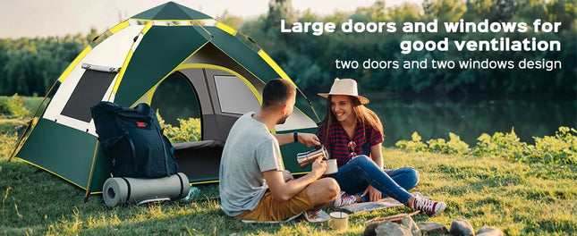 3-4 People Folding Tents, Automatically Opening Camping Tents, Portable Travel Tents, Suitable For Camping And Hiking