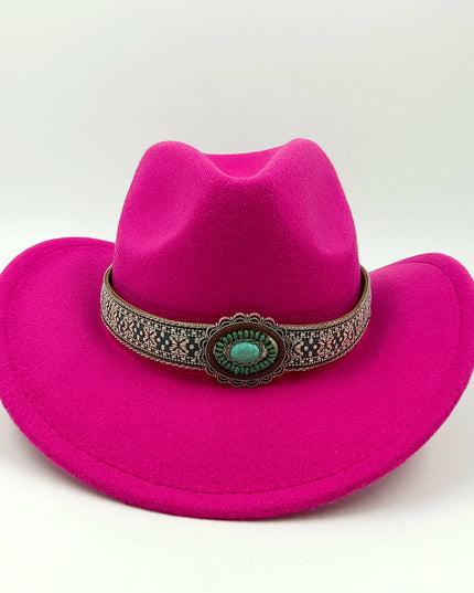 2021 cowboy hat jazz cow pattern curved edge monochrome knight felt hat for men and women with big eaves шапка мужская