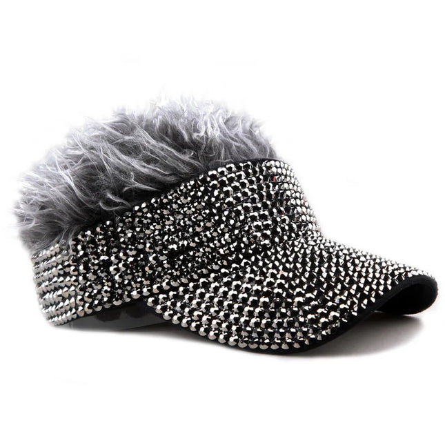 [YARBUU] New Fashion Four Seasons Baseball Cap For Men Wig Hat Rhinestone Gorras Hombre Sun Protection Casquette Hats Adjustable